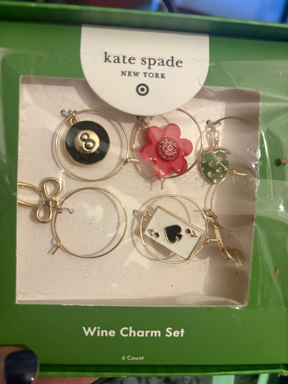 Kate Spade New York Wine Charm Set 6 Count NIB Target Exclusive